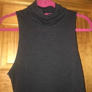 Dark Gray Halter Dress | Bunched Neckline